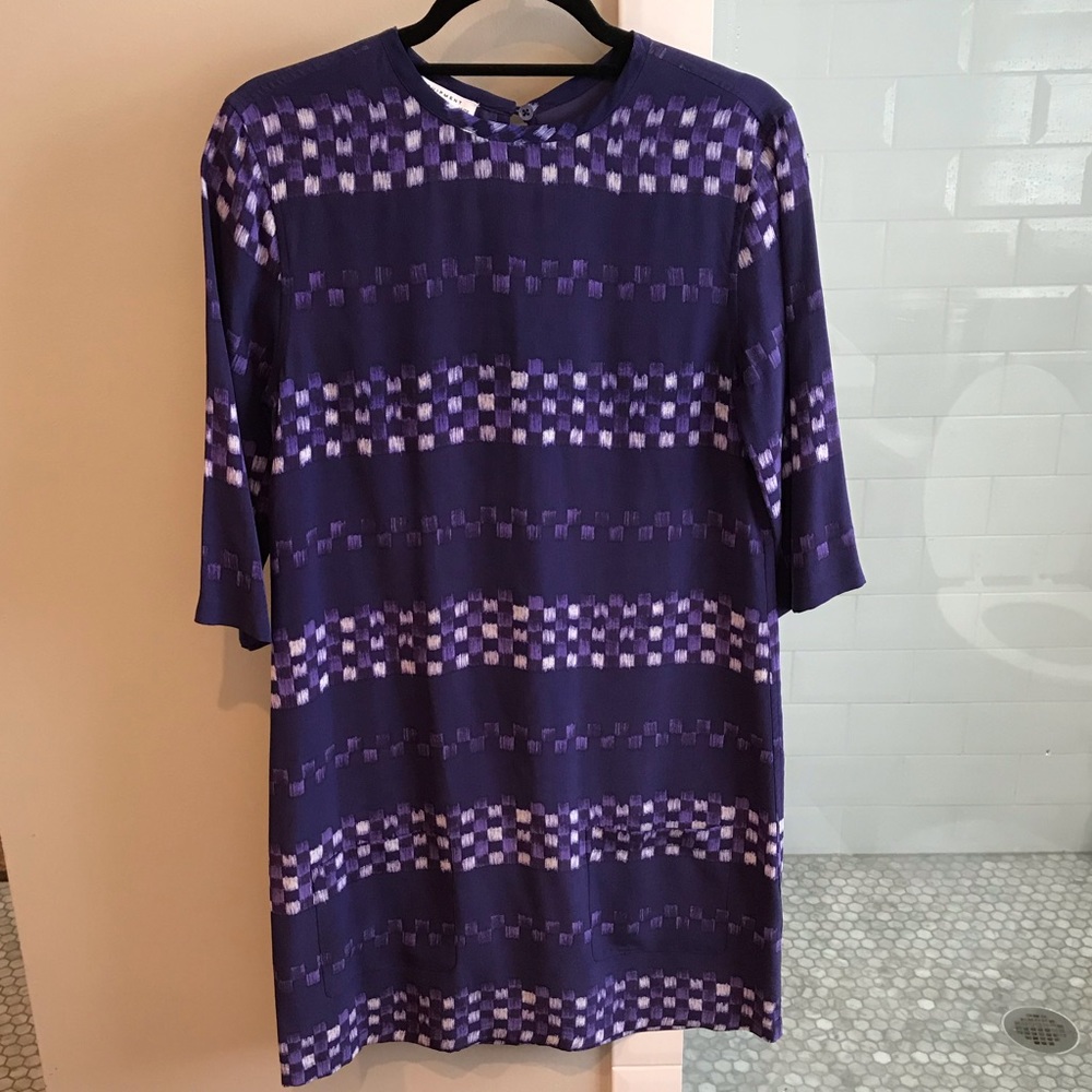 Equipment Purple Silk Sheath Dress